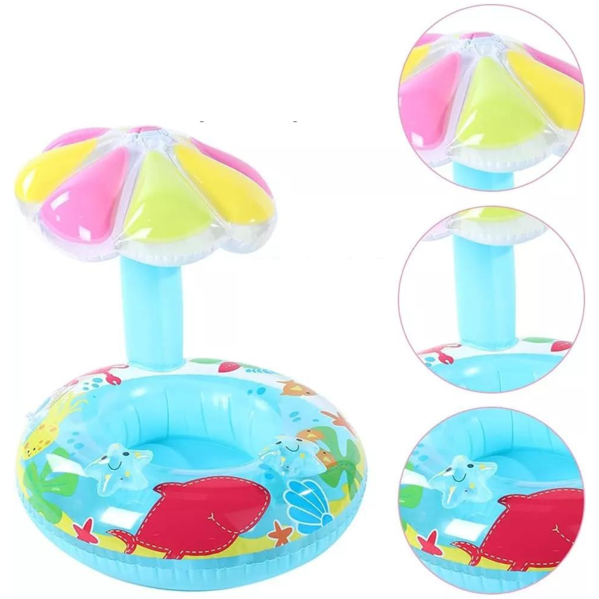 Boya Inflable Ballena Roja con Techo
