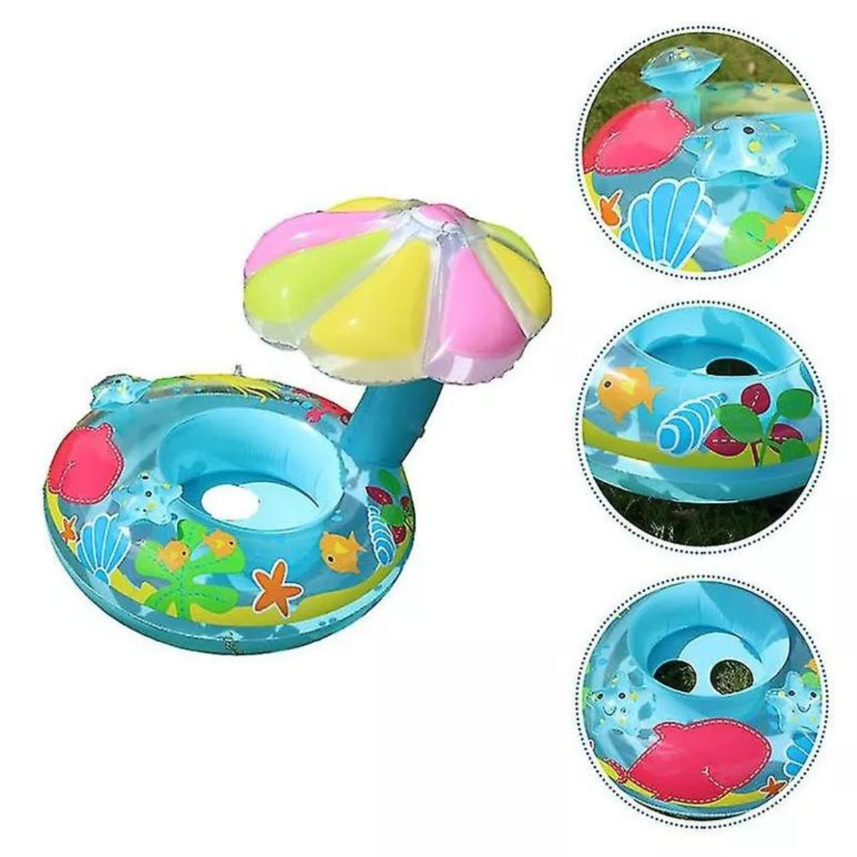 Boya Inflable Ballena Roja con Techo