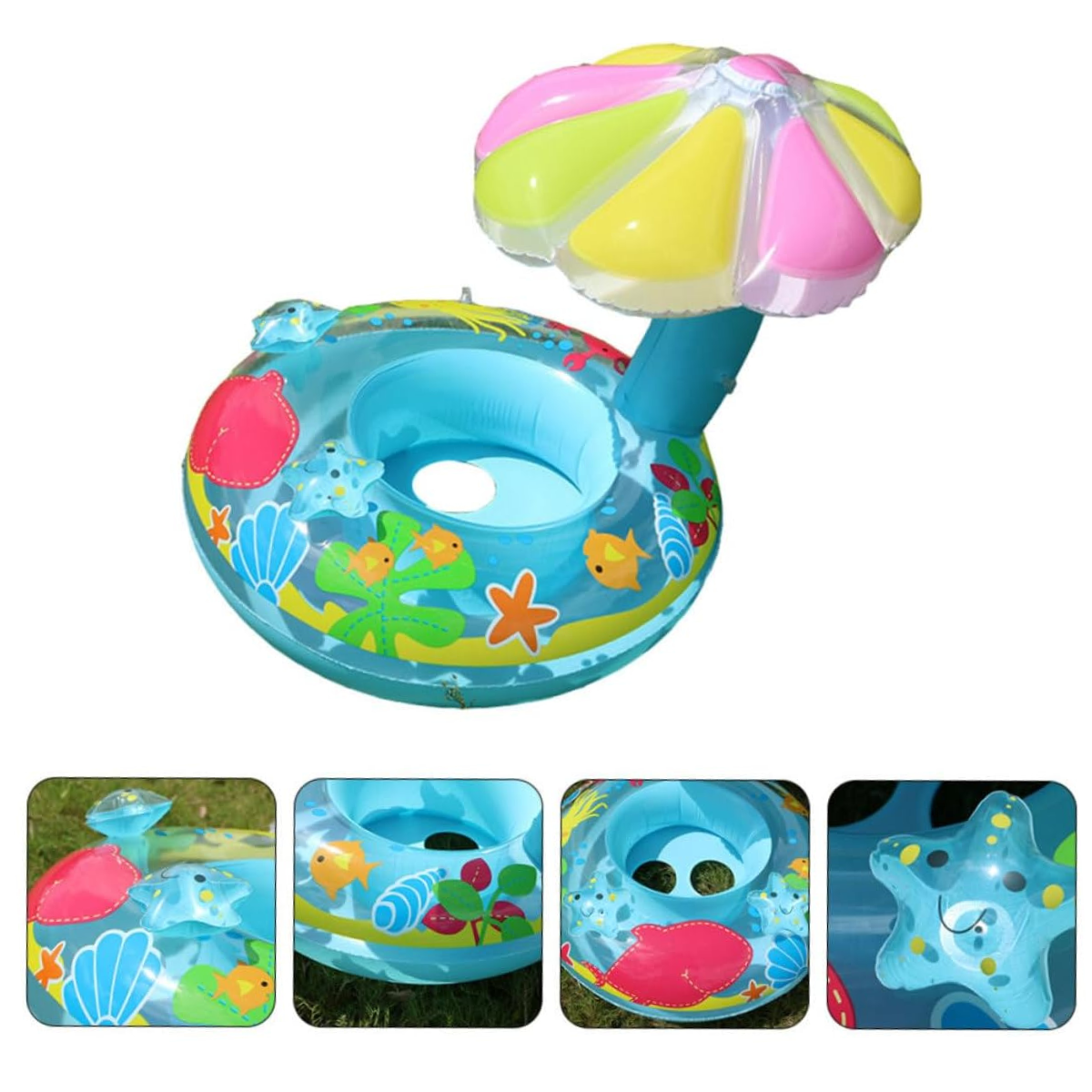 Boya Inflable Ballena Roja con Techo